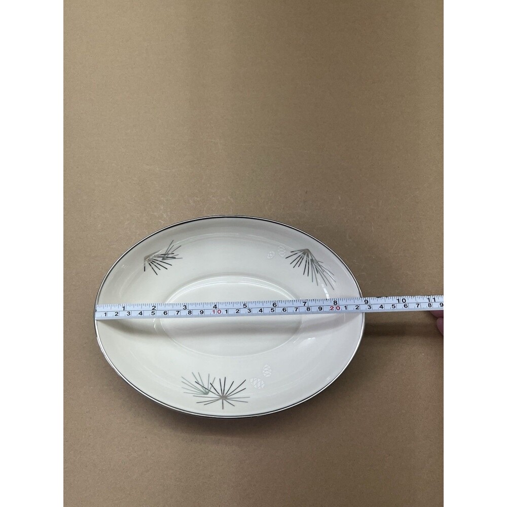 Franciscan SILVER PINE 9” Oval Vegetable Serving Bowl MCM Vintage Atomic - Picture 5 of 6